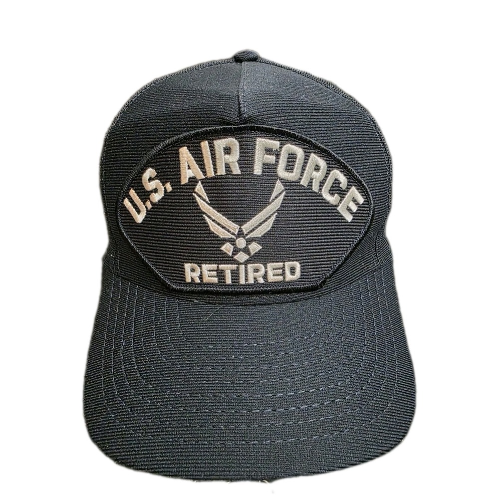 Vintage Eagle Crest Embroidered Patch‎ U.S. Air Force Retired Cap Made in USA